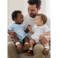 thumbnail image 5 of BemeyourBBs Newborn Baby Boy Girl Bubble Romper Infant Short Sleeve Doll Collar Romper Oversize T-shirt Cotton Basic Bodysuit Top Fall Spring Summer Outfit, 5 of 9