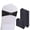 Black, variant on 100PCS Spandex Stretch Chair Sashes Bows Elastic Chair Cover Bands Ties with Buckle Slider