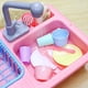 thumbnail image 5 of Fregadero de cocina para niños con agua corriente real Lavavajillas eléctrico para niños Juguete con agua corriente Grifo real y platos de juego Juguetes de simulación para niños Niñas Niños pequeños, 5 of 8