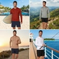 thumbnail image 4 of INGEAR Men's Lightweight SPF 50+ UV Protection Hoodie, Long Sleeve Rashguard with Pocket, , Beige , L, 4 of 7