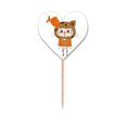 thumbnail image 1 of Animal CAT natural Fish naughty uu Etiqueta del corazón de la bandera del palillo de dientes, 1 of 3
