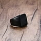 thumbnail image 3 of Anillo de sello de acero inoxidable Pulido Hugo para Hombres US 7-10, 3 of 7