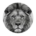 thumbnail image 4 of WYYP Waterproof Resistant Fabric Round Tablecloth - Majestic Lion Design White, 4 of 8
