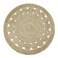 thumbnail image 1 of Jaipur Art And Craft braided 270x270 CM (9 x 9 Square feet)(105.30 x 105.30 Inch)Beige Round Jute AreaRug Carpet throw, 1 of 4