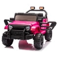 thumbnail image 3 of Arnahaishe 12V Electric Jeep Ride On Car with Parent Remote Control, Dual Drive, Bluetooth and MP3, Riding Toy Gift for Kids Aged 2-4, Pink, 3 of 10