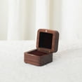 thumbnail image 5 of REGALWOVEN Wood Ring Box for Proposal, Engagement, Wedding, Ceremony, Jewelry Ring Box Storage Ring Holder Box Coffee 2*2*1.6in, 5 of 6