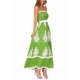 thumbnail image 2 of Vestido de Tirantes Finos con Estampado Floral y Bolsillos, Verde L, 2 of 7