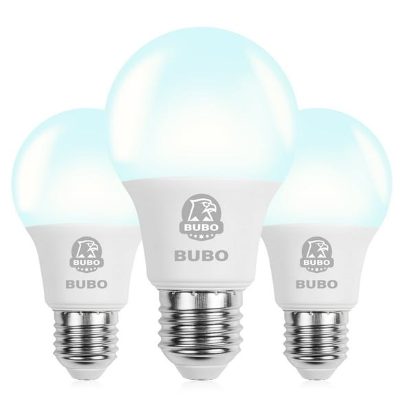 A19 LED Light Bulbs 3-Pack, 60W Replacement 8W, 800LM Daylight 5000K, E26 Base Non-Dimmable, Bright White Bulbs for Home Office Studio Workshop