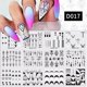 thumbnail image 1 of Abstract Nail Art Stickers, Line Nail Decals Water Transfer Blooming Nail Stickers Graffiti Curve Butterfly Leaf Flower Nail Tattoo Stickers For Women, 1 of 4