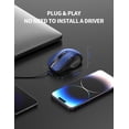 thumbnail image 5 of TECKNET BASICS Wired Mouse, 6-Button Corded with 4 Adjustable DPI, Optical Ergonomic Design, 9FT Cord for Laptop, Chromebook, PC, Desktop, Mac, Notebook - Blue, 5 of 8