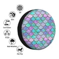 thumbnail image 5 of Spare Tire Cover, Retro green pink fish scale Wheel Cover Tire Covers for Trailers Car Truck Camper Universal Tire Covering Fits Diameter 14 inch, 5 of 7