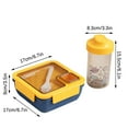 thumbnail image 4 of Pompotops 1100ML Portable Plastic Partition Integrated Lunch Box, Multi-functional Light Food Bento Box With Chopsticks Spoon and Water Bottle, 4 of 7