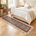 thumbnail image 5 of 2'x10' Runner Rug, Yamaziot Washable Rug Runner for Long Hallway, Non Slip Laundry Room Mat Kitchen Floor Carpet, Persian Boho Green, 5 of 8