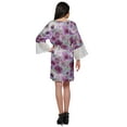 thumbnail image 5 of Moomaya Cotton Robe Plus Size Women Dressing Gown Printed Nightwear With Lace, 5 of 6