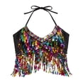 thumbnail image 4 of MEICHEN Mardi Gras Tank Tops for Women Sequin Sleeveless Tops Belly Dancer Top Clothing Tops for Women Girls, 4 of 4
