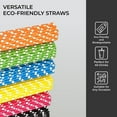 thumbnail image 4 of Bamboohart H&S Biodegradable Paper Straws for Drinking - 120pcs - Recyclable Multi Colored Party Straw Set, 4 of 7