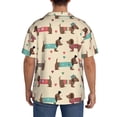 thumbnail image 7 of Goofa Dachshund Dog Puppy Printed Men's Casual Short-sleeved Shirt,Lightweight Breathable Button-down,Summer Casual men's top,Versatile Fashion shirt-, 7 of 7