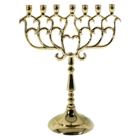 7" BRASS MENORAH - Seven Branches - HANUKKAH HOLIDAY