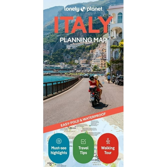 Map Lonely Planet Italy Planning Map: Durable, Waterproof, Easy-Fold Travel Map with Attractions, Itineraries & Transport Gu, (Paperback)