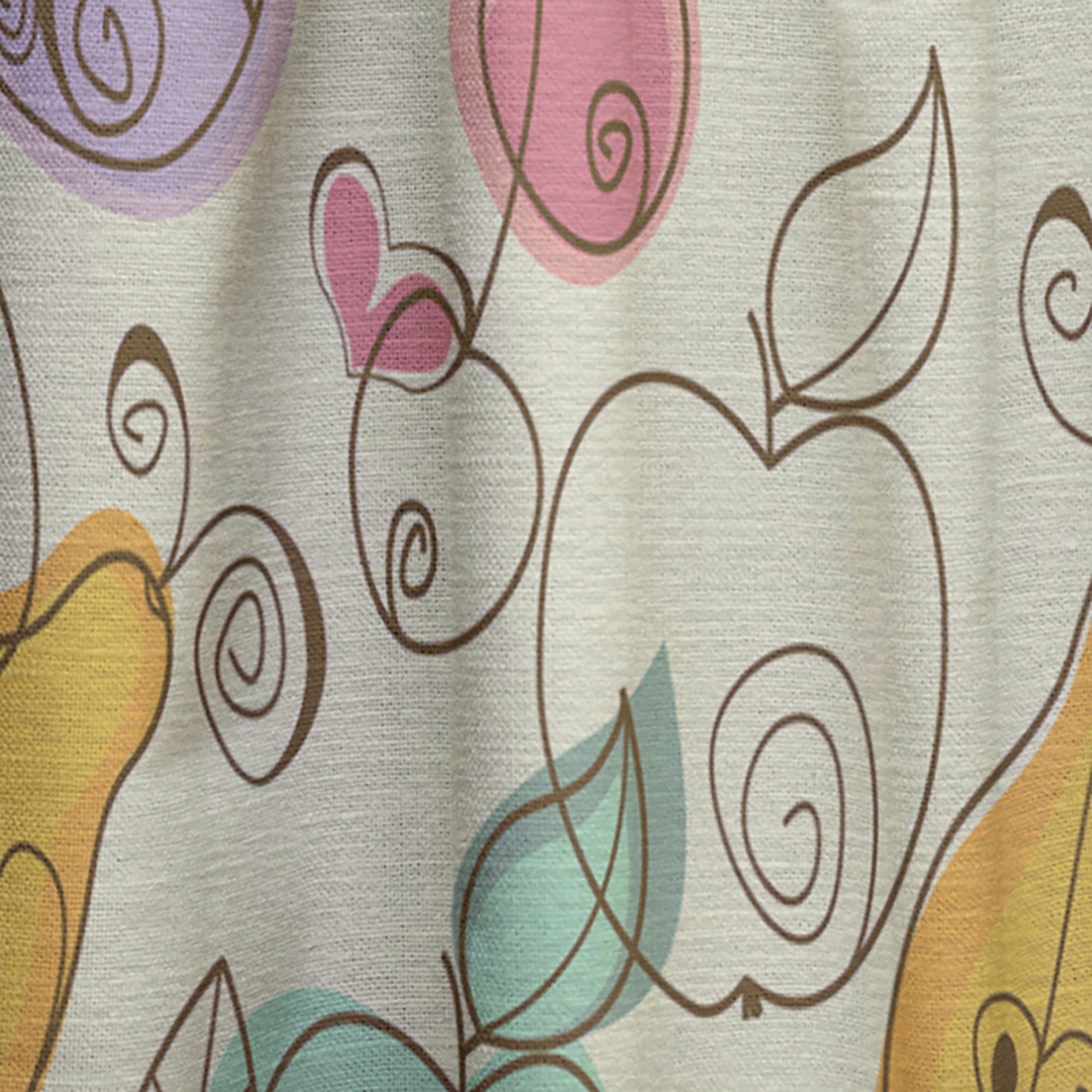 Designart 'Cherries and Apples Pears' Traditional Curtain Panel