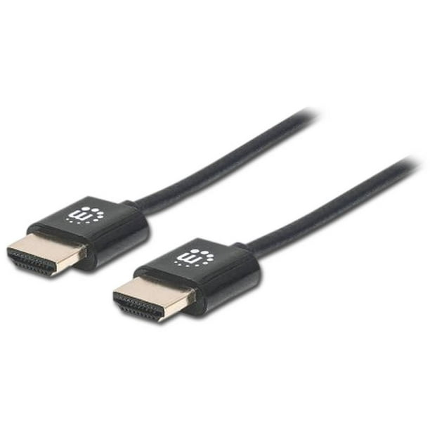 Cable de video ultradelgado Manhattan HDMI M - M de 1.8m. Manhattan 394369