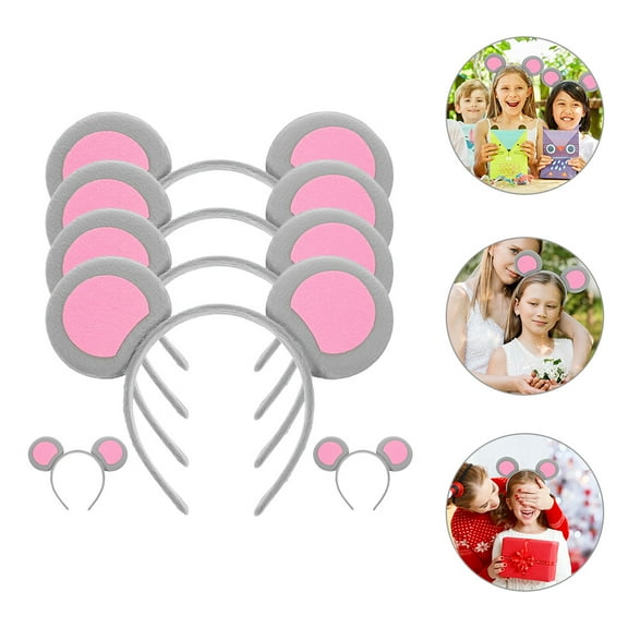 6-Pack Adorable Mouse Ear Headbands for Women and Girls, Cartoon Hair Accessories for Cosplay, Festivals, Parties, and Daily Wear