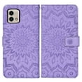 thumbnail image 4 of Compatible with Motorola Moto G Stylus 5G 2023 Wallet Phone Case and Tempered Glass Screen Protector Flip Credit Card Holder Stand Mandala Flower Cell Cover for GStylus G5 XT2317DL XT2315-5 Purple, 4 of 9