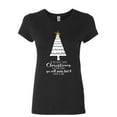 thumbnail image 1 of Tee Hunt Christmas in Your Heart Women's T-Shirt Xmas Christmas Tree Jingle Bells Shirt, Black, Small, 1 of 4