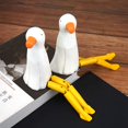 thumbnail image 2 of Gaviota de Patas Largas, Adornos de Madera Tallados A Mano, Muñeca de Madera Tallada con , Decoración de Mesa, Regalo, 2 of 5