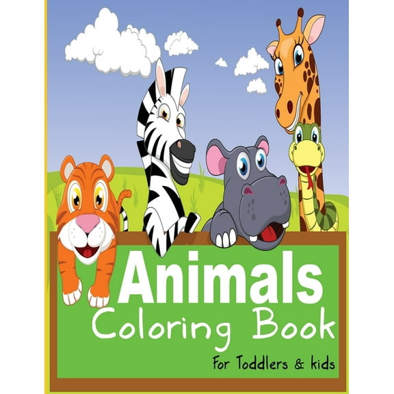 Animals coloring book for Toddlers and kids: Children Activity Book for Kids Ages 2-4, 4-8, Great Gift for Boys and Girl, (Paperback)