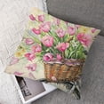 thumbnail image 7 of nygtbtfer Spring Decorations Pink Tulip Spring Pillow Set of 2 Throw Pillow Case Market Farmhouse Cushion Cover for Home Sofa Couch White, 7 of 7