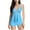 Sky Blue, variant on Two Piece Swimsuits for Women Xunlbb Women's Solid Color Fashion Sexy V-neck Suspenders Backless Bikinis Sets Swim Top with Shorts, Size S-5XL