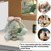 Handmade Crochet Rabbit With Tulip Bouquet, Emotional Stress Relief Support Encouragement Cheer, Perfect Gift For Women Men Friends Son All Ages Mother's Day Father's Day Birthday