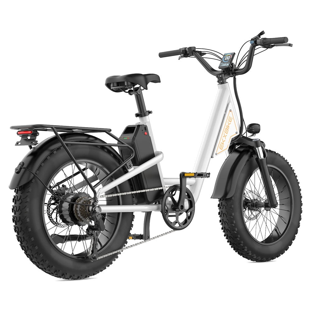 EKXBIKE Ebike for Adults, 1000W 15.6Ah 48V 30mph Mountain Bike , 20'' Fat Tire Electric Bicycle UL2849