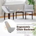 thumbnail image 6 of Modern Dining Chair Set of 2 with Mid Back & Cushioned Seat Solid Wood Legs For Daily Life, 6 of 8