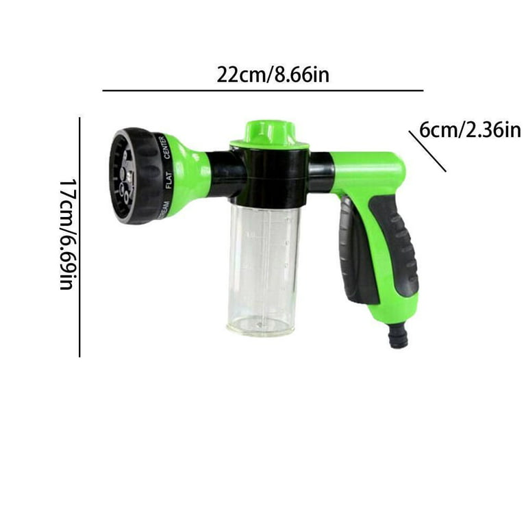 Pup Jet Dog Wash Hose Attachment, 8-in-1 Sprayer Mode Garden Hose Nozzle  with Dog Bathing Brush and 100cc Soap Dispenser Bottle, Adopted in Watering