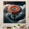 thumbnail image 2 of Designart A Blooming Gerbera Daisy Flower In Winter Canvas Wall Art, 2 of 5