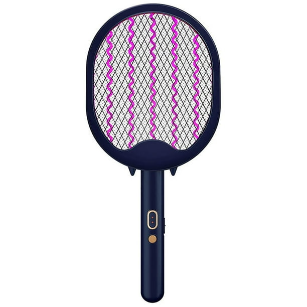 Peihuai Trade 3000v Electric Insect Racket Swatter Zapper Rechargeable Summer Mosquito Swatter Kill Fly Bug Zappe Blue