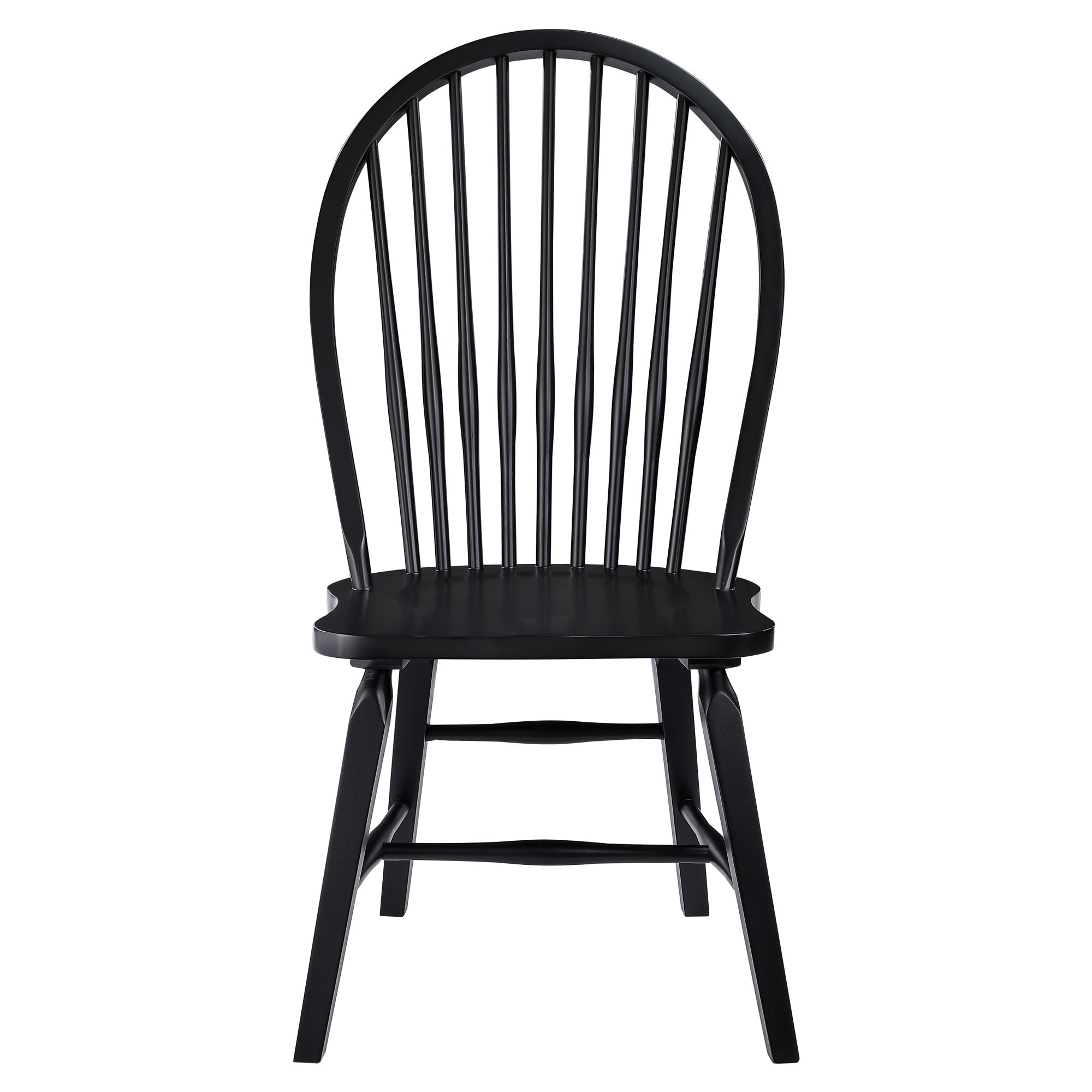 Steve Silver Sommerset Black Windsor Solid Wood Dining Chairs, Set of 2