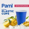 thumbnail image 3 of PAMI Blue Party Cups Disposable Plastic Cups Party Supplies in Resealable Bag, 16 oz 50-Pack, 3 of 5