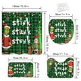 thumbnail image 2 of 4 Pcs The Grinch Christmas Bathroom Sets,Christmas Grinch Shower Curtain Set with Shower Curtain and Rugs and Bath Mat Set 72 X 72 Inches,with Hooks Xmas Bathroom Decor, 2 of 7