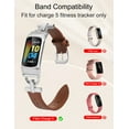 thumbnail image 3 of Wearlizer Leather Band Compatible with Charge 5 Watch Bands for Women, Dressy Slim Leather Strap Replacement Wristband with D-Shape Metal Buckle for Charge 5 Fitness Tracker, 3 of 6