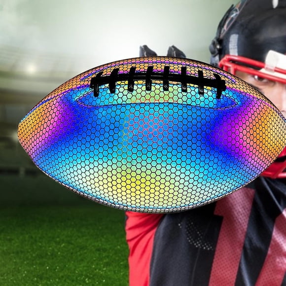 Pelota de Rugby brillante shamjiam pelota de fútbol americano tamaño oficial Correa negra