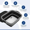 thumbnail image 4 of 2-Pack XL Collapsible BBQ Prep Tub with Built-In Cutting Board, Lid & Strainer – Marinate, Drain & Prep – Large Food-Safe Container – Perfect for Grilling, Smoking & Outdoor Cooking (Black), 4 of 6