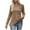 Khaki, variant on Oalirro Polyester Long Sleeve Tops for Women Crew Neck Solid Women Dressy Blouses Tops Casual Long Sleeve