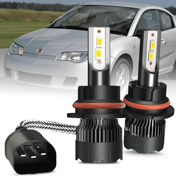 Fits for Saturn Ion 2003-2007 - 9007 HB5 LED Headlight Bulbs High Low Beam 6000K White 2 Pack