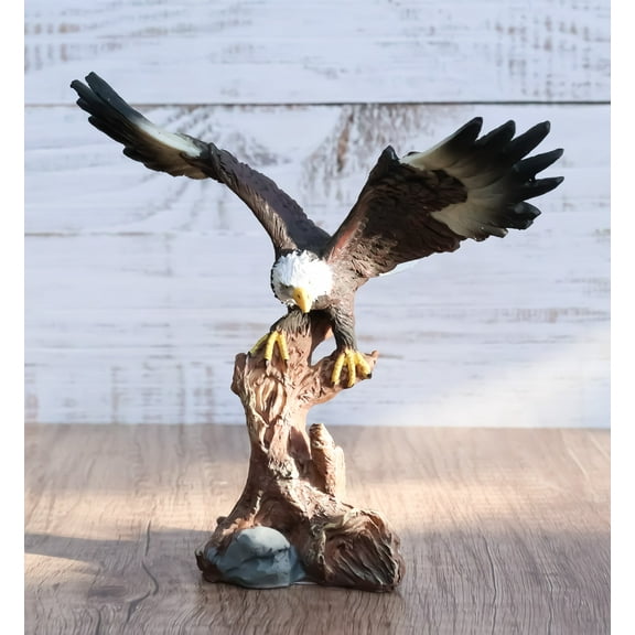 Ebros Gift Exclusive 7” Tall American Bald Eagle Resin Decorative Figurine