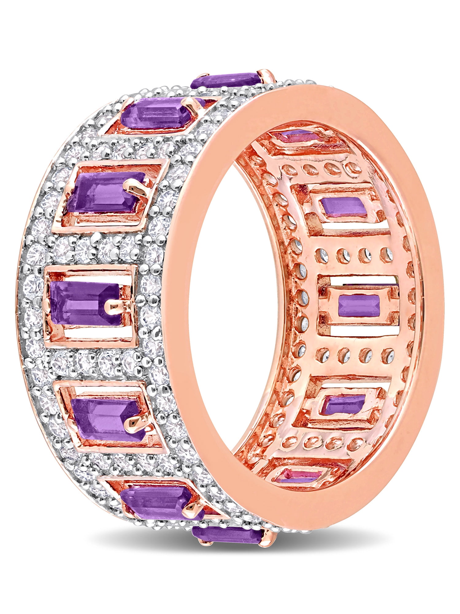 Everly Women's Amethyst and Topaz Sterling Silver Ring