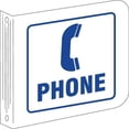 thumbnail image 1 of Telephone Sign,8 x 8In,Blue on White BRADY L0PH02A, 1 of 1