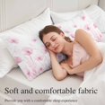 thumbnail image 5 of Pink Spring Floral Body Pillow Covers 20"x60", Summer Botanical Watercolor Vintage Soft Brushed Microfiber Breathable Throw Pillow Covers, Pillowcase with Zipper for Couch Sofa Bedroom Living Room, 5 of 9
